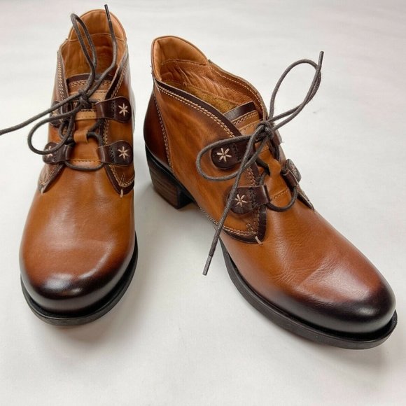 PIKOLINOS Shoes - Pikolinos Le Mans Leather Booties 838-8657 Chukka Lace-Up Boot Women 39 8.5 NEW